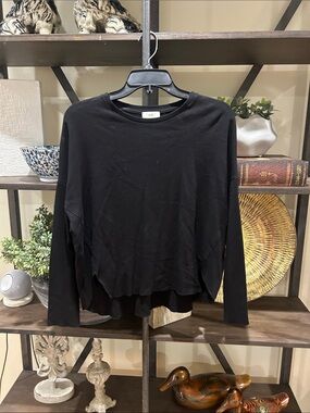 NLT  Black Long-Sleeve Crewneck Top